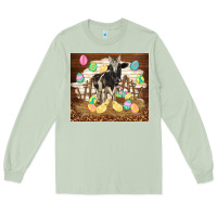 Matcha cow and chick easter Long Sleeve Tee - TumblerDesignByShophia