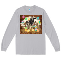 Moon Dust cow and chick easter Long Sleeve Tee - TumblerDesignByShophia