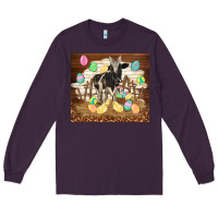 Plum cow and chick easter Long Sleeve Tee - TumblerDesignByShophia
