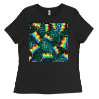 Black Pride lgbtq flags with leopard seamless pattern Ladies Tee - BundleAndBundleShop