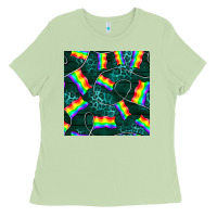 Matcha Pride lgbtq flags with leopard seamless pattern Ladies Tee - BundleAndBundleShop