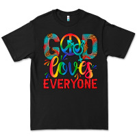 Black LGBTQ+ God Loves Everyone Premium Tee - BundleAndBundleShop
