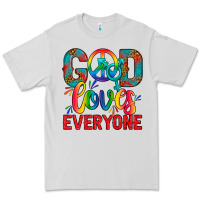 Dove Grey LGBTQ+ God Loves Everyone Premium Tee - BundleAndBundleShop