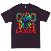 Plum LGBTQ+ God Loves Everyone Premium Tee - BundleAndBundleShop
