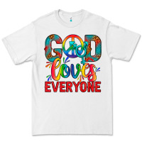 White LGBTQ+ God Loves Everyone Premium Tee - BundleAndBundleShop