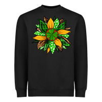 Black St. Patrick's sunflower Heavyweight Sweatshirt - OliviaCreatesArt