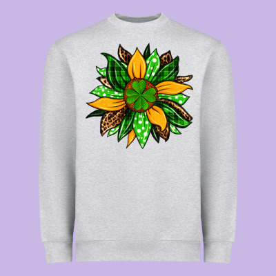 St. Patrick's Sunflower Heavyweight Sweatshirt Designed By Oliviacreatesart
