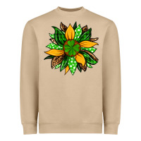Mushroom St. Patrick's sunflower Heavyweight Sweatshirt - OliviaCreatesArt