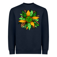 Navy St. Patrick's sunflower Heavyweight Sweatshirt - OliviaCreatesArt