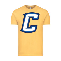 Vintage Mustard creighton bluejays wordmark Vintage Tee - linhVisuals