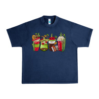 Navy Mexico Coffee Cups Urban Heavy Tee - texasbilliewilder