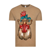 Chicken With Bandana And Leopard Vintage Tee | Teevron