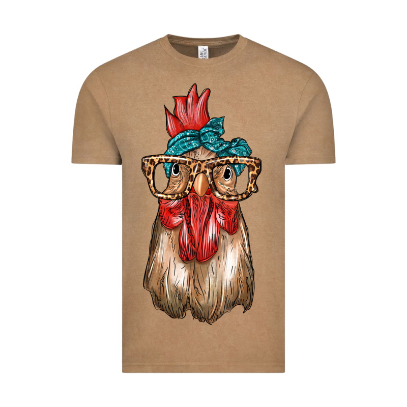 Chicken With Bandana And Leopard Vintage Tee by texasbilliewilder | Teevron