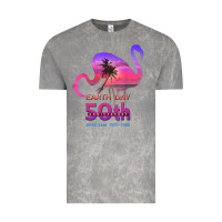 Cloud Rock earth day 50th anniversary pink flamingos sunset silhouette Vintage Tee - linhVisuals