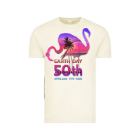 Vintage Arctic earth day 50th anniversary pink flamingos sunset silhouette Vintage Tee - linhVisuals