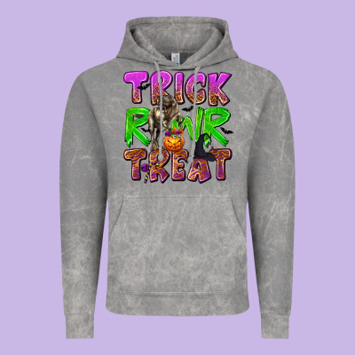 Trick Rawr Treat Vintage Hoodie Designed By Texasbilliewilder