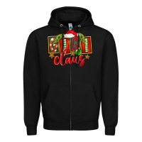 Black Christmas Gigi Claus Zipper Hoodie - FaDigitalArtStudio
