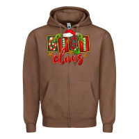Chestnut Christmas Gigi Claus Zipper Hoodie - FaDigitalArtStudio
