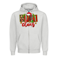 Dove Grey Christmas Gigi Claus Zipper Hoodie - FaDigitalArtStudio