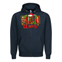 Navy Christmas Gigi Claus Zipper Hoodie - FaDigitalArtStudio