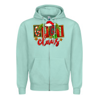 Seafoam Christmas Gigi Claus Zipper Hoodie - FaDigitalArtStudio