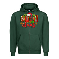 Sports Green Christmas Gigi Claus Zipper Hoodie - FaDigitalArtStudio