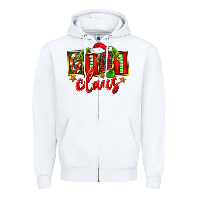 Christmas Gigi Claus Zipper Hoodie by FaDigitalArtStudio | Teevron