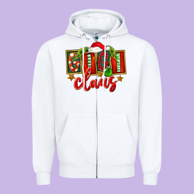 Christmas Gigi Claus Zipper Hoodie Designed By Fadigitalartstudio