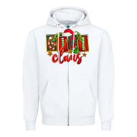 White Christmas Gigi Claus Zipper Hoodie - FaDigitalArtStudio