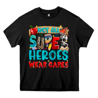 Black not all super heroes wear capes Heavy Core Tee - NancyCooperArtShop