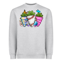 Heather Grey Easter Day Baseball Easter sports carrots Heavyweight Sweatshirt - OliviaCreatesArt
