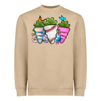 Mushroom Easter Day Baseball Easter sports carrots Heavyweight Sweatshirt - OliviaCreatesArt