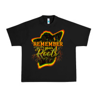 Black remember your roots Urban Heavy Tee - NancyCooperArtShop