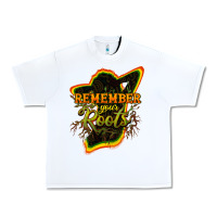 White remember your roots Urban Heavy Tee - NancyCooperArtShop