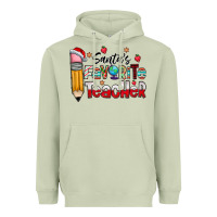 Matcha Santa Favorite Teacher Heavyweight Hoodie - CowhideDigitalArt