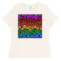 Bone Pride lgbtq flowers seamless pattern Ladies Tee - BundleAndBundleShop