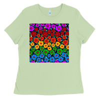 Matcha Pride lgbtq flowers seamless pattern Ladies Tee - BundleAndBundleShop