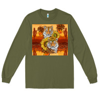 Army Green tigers with scratches Long Sleeve Tee - TumblerDesignByShophia