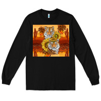 Black tigers with scratches Long Sleeve Tee - TumblerDesignByShophia