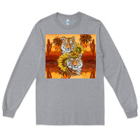 Heather Grey tigers with scratches Long Sleeve Tee - TumblerDesignByShophia