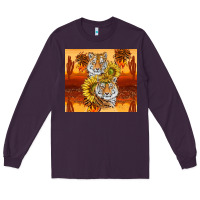 Plum tigers with scratches Long Sleeve Tee - TumblerDesignByShophia