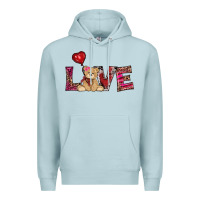 Blue Mist valentines day tedybear love Premium Hoodie - RanaPortraitStore