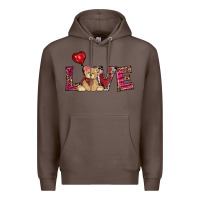 Coffee valentines day tedybear love Premium Hoodie - RanaPortraitStore