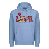 Colony Blue valentines day tedybear love Premium Hoodie - RanaPortraitStore