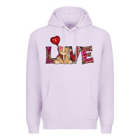 Lilac valentines day tedybear love Premium Hoodie - RanaPortraitStore