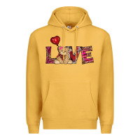 Mustard valentines day tedybear love Premium Hoodie - RanaPortraitStore