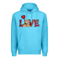 Ocean Blue valentines day tedybear love Premium Hoodie - RanaPortraitStore