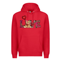 Red valentines day tedybear love Premium Hoodie - RanaPortraitStore