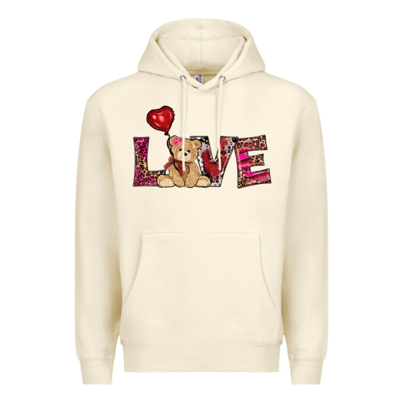 Valentines Day Tedybear Love Premium Hoodie by RanaPortraitStore | Teevron