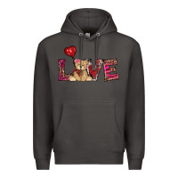 Smoke valentines day tedybear love Premium Hoodie - RanaPortraitStore